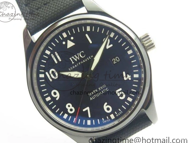 MIROTIME 0125 HighQuality Mark XVIII LAUREUS IW324703 Black Ceramic MKF Best Edition On Black Nylon Strap A 7218